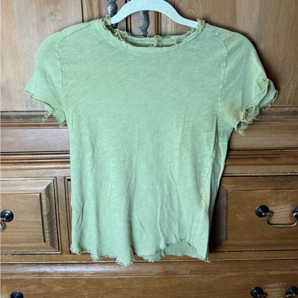 We the Free Free People Washed Green Short-Sleeve Women’s Tee